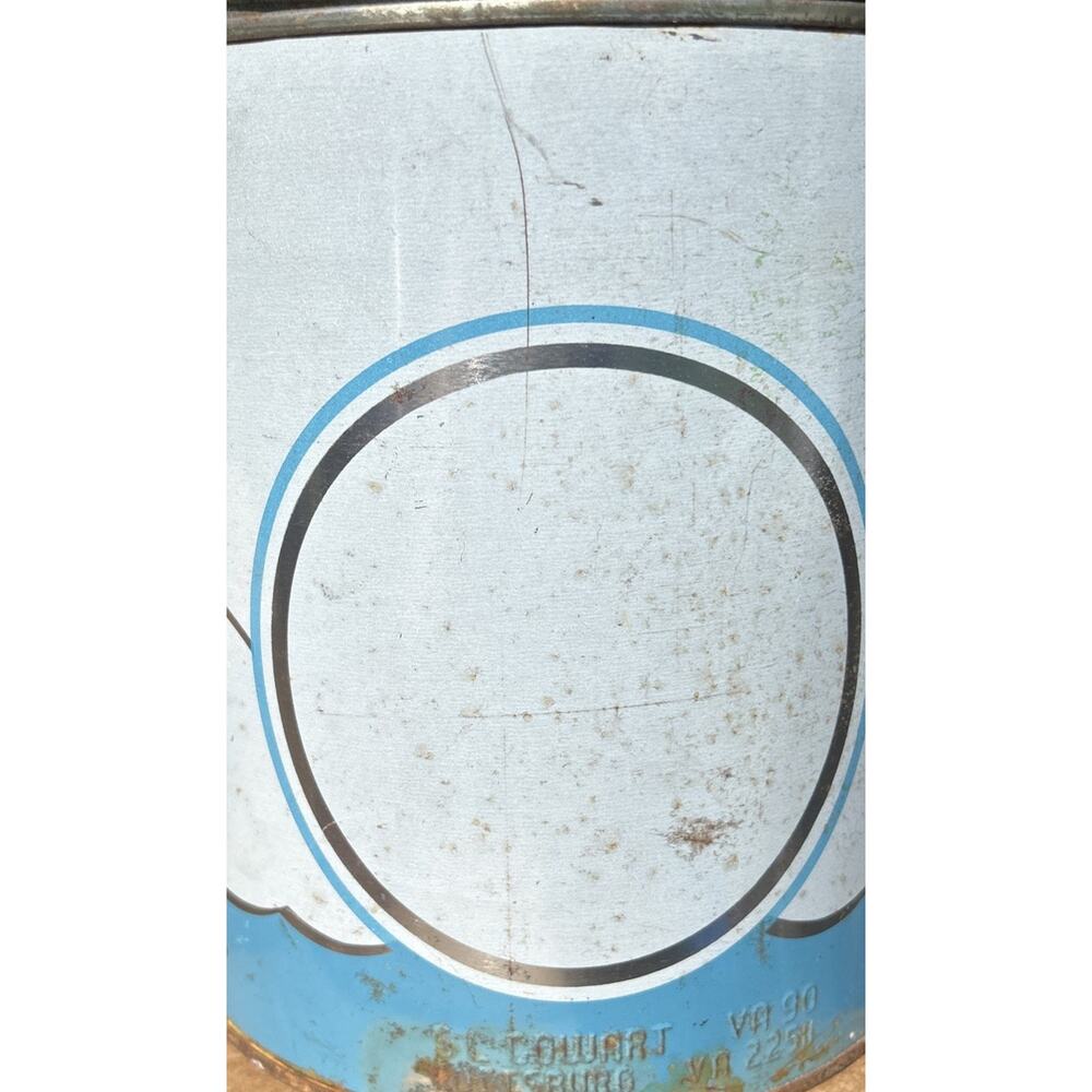 Vintage Fresh Oyster Tin/Can One Gal Lottsburg, Va 2250 Nautical With Lid - Picture 4 of 8
